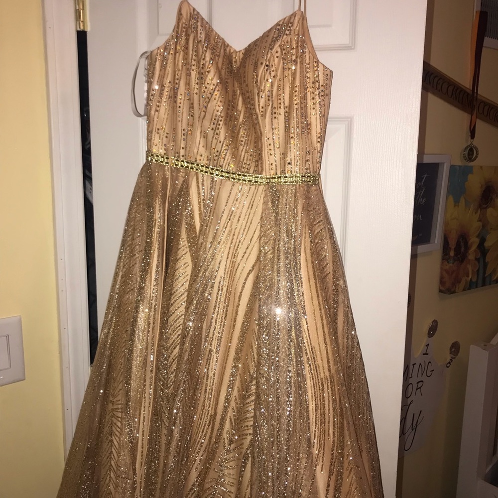 Gold Tiffany Prom Dress